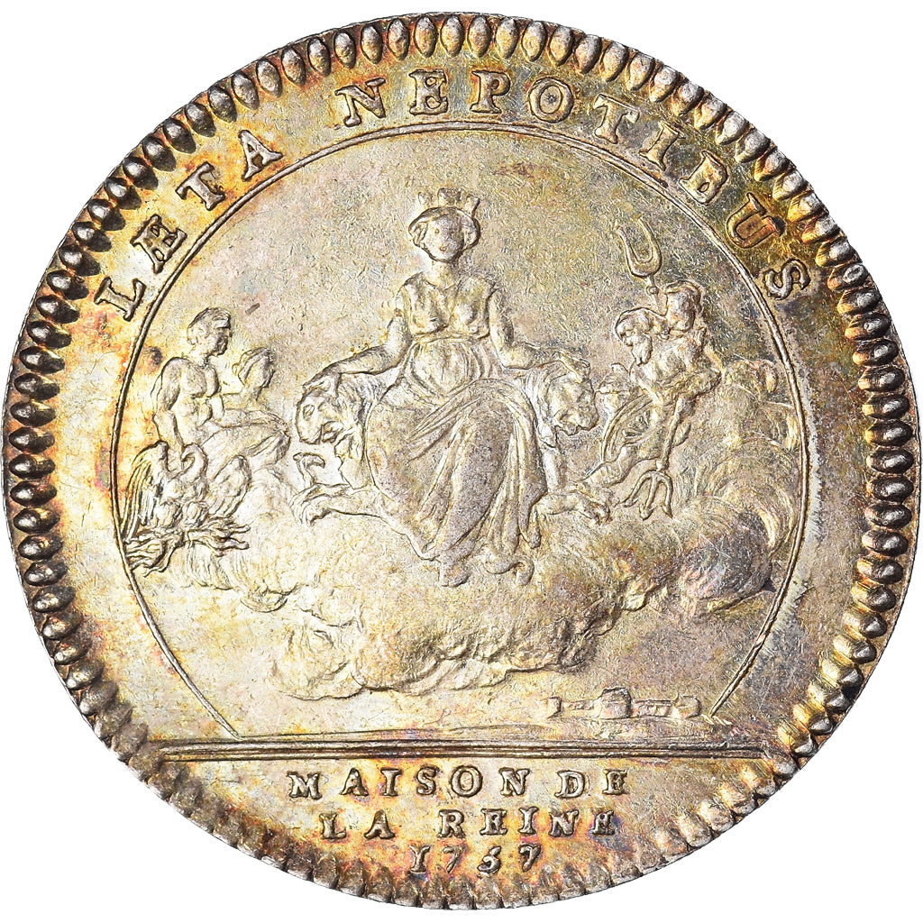 Frankrijk, Token, Royal, Maison de la Reine, Marie Lesczinska, 1757, ZF+