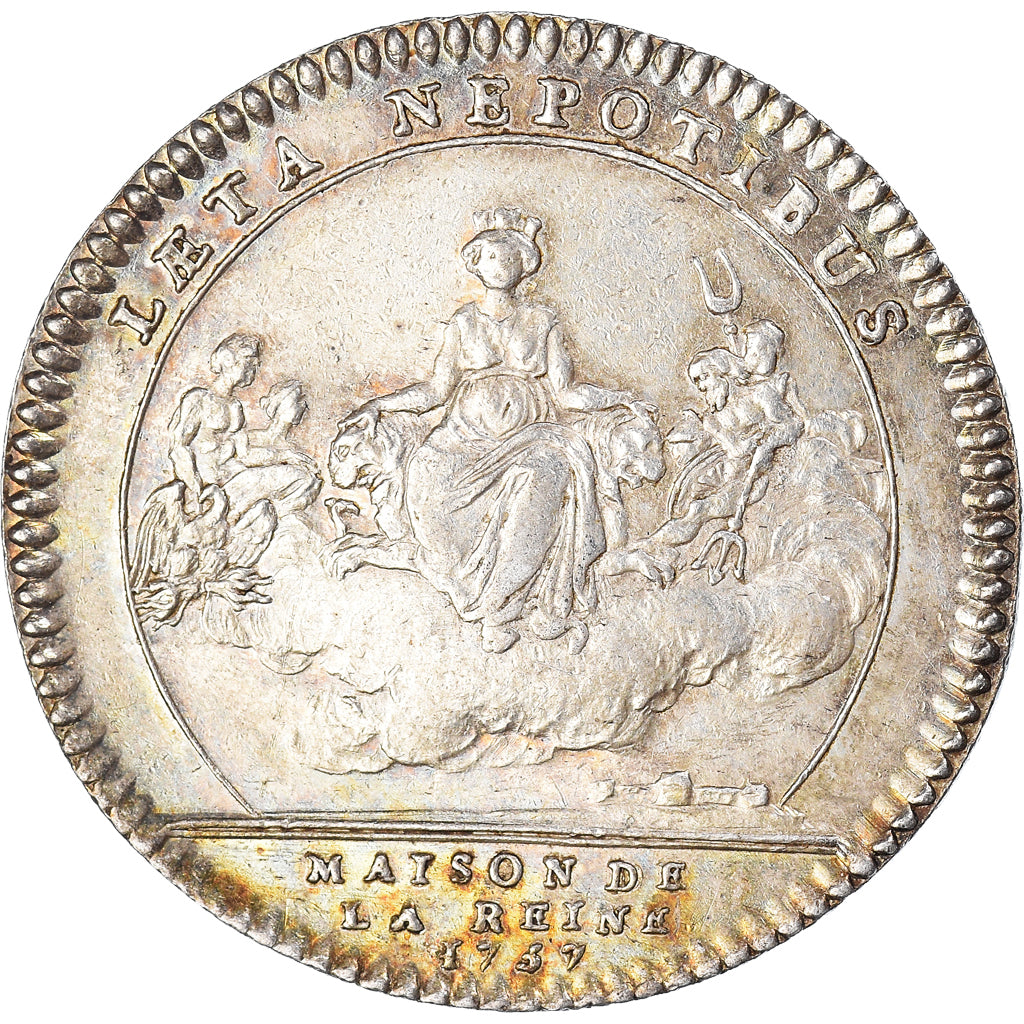 Francja, Token, Królewskie, Maison de la Reine, Marie Lesczinska, 1757