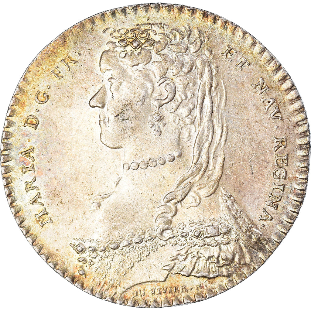 Francia, ficha, Royal, Maison de la Reine, Marie Lesczinska, 1757, BB+, Argento