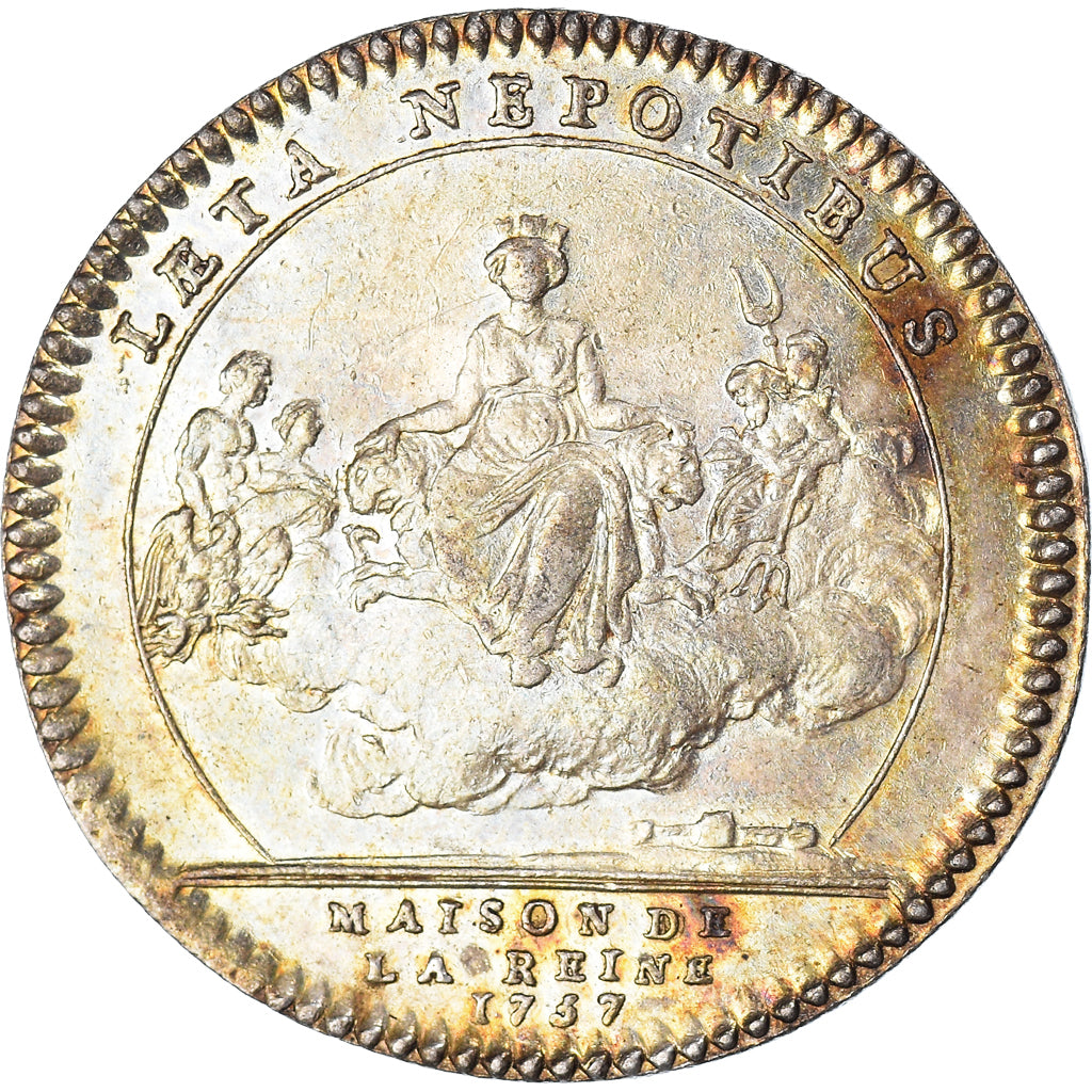 Francia, ficha, Royal, Maison de la Reine, Marie Lesczinska, 1757, BB+, Argento