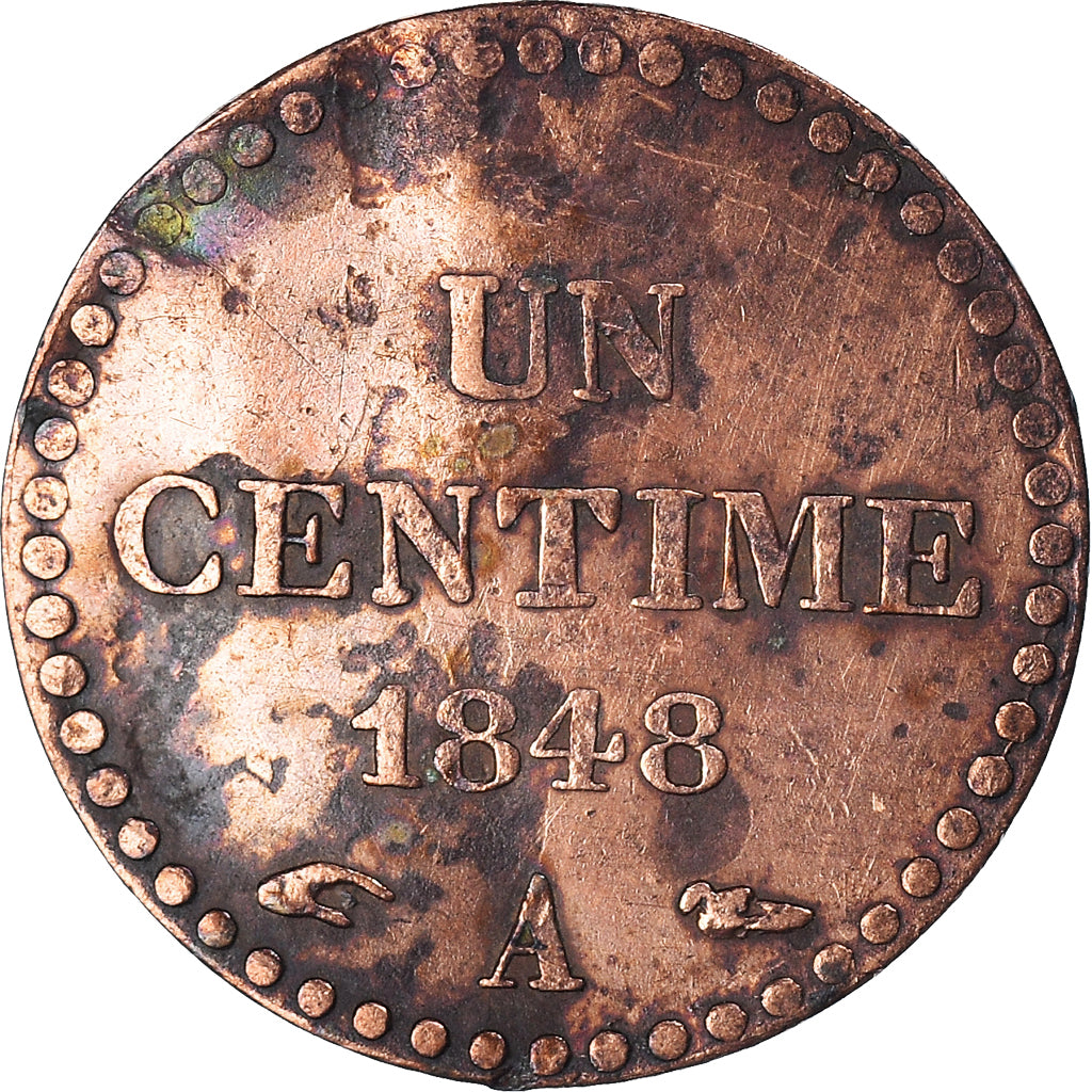Coin, France, Dupré, Centime, 1848, Paris, VF(30-35), Bronze, KM:754