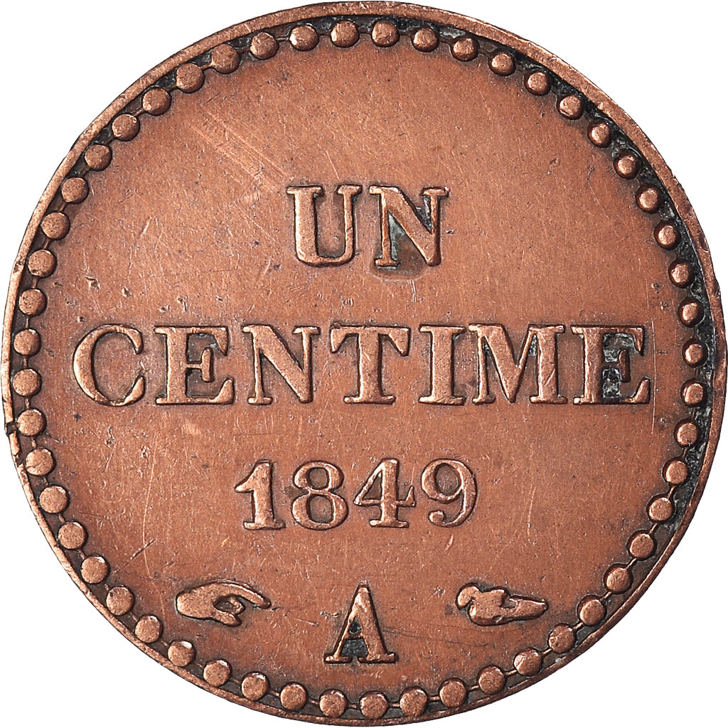 Münze, Frankreich, Dupré, Centime, 1849, Paris, SS, Bronze, KM:754, Gadoury:84