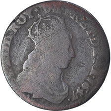 Coin, France, Louis XIV, Liard de France au buste juvénile, deuxième type