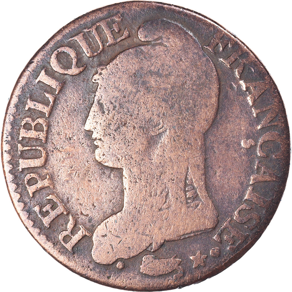 Coin, France, Dupré, 5 Centimes, AN 5, Lille, VF(20-25), Bronze, KM:640.11