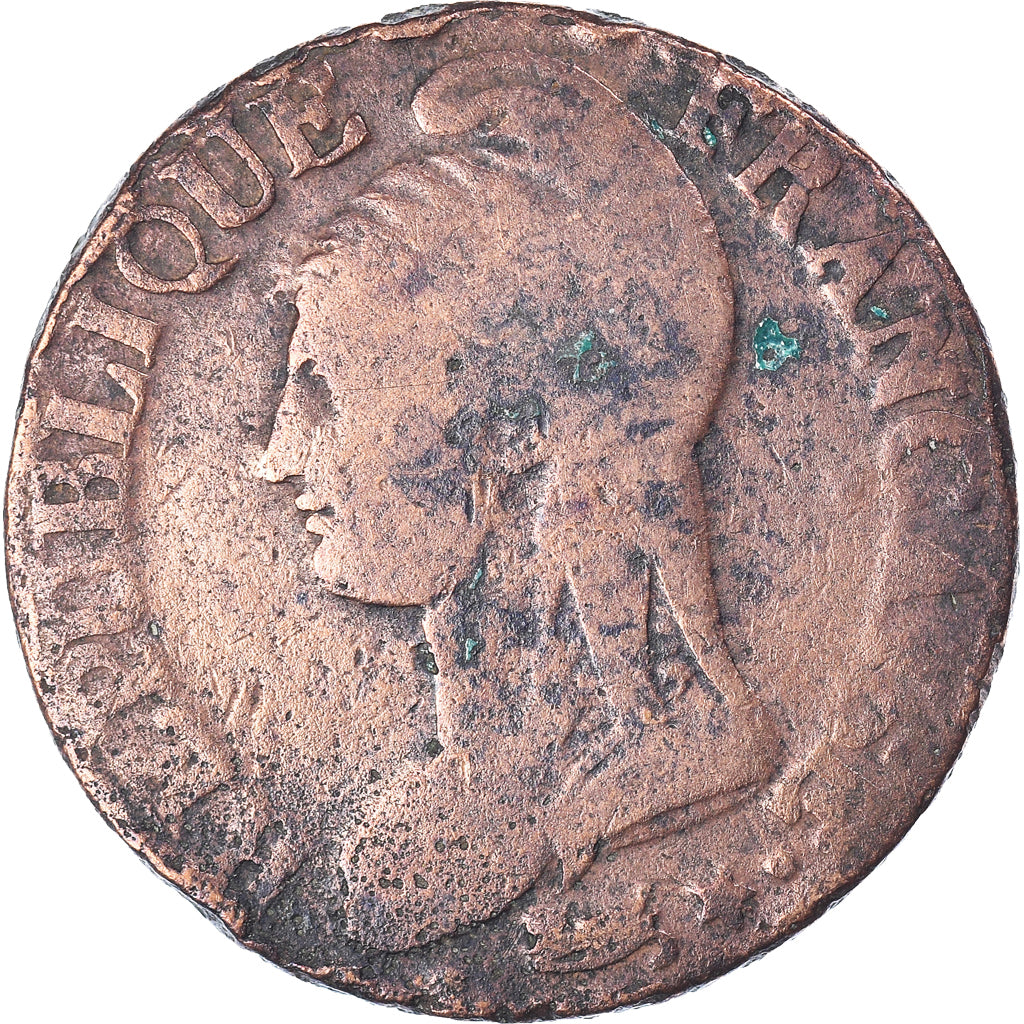 Moneta, Francja, Dupré, 5 Centimes, AN 7, Strasbourg, VF(20-25), Brązowy