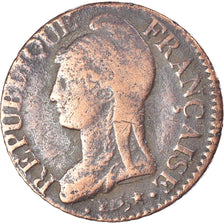 Moneda, Francia, Dupré, 5 Centimes, AN 8, Strasbourg, BC+, Bronce, KM:640.4