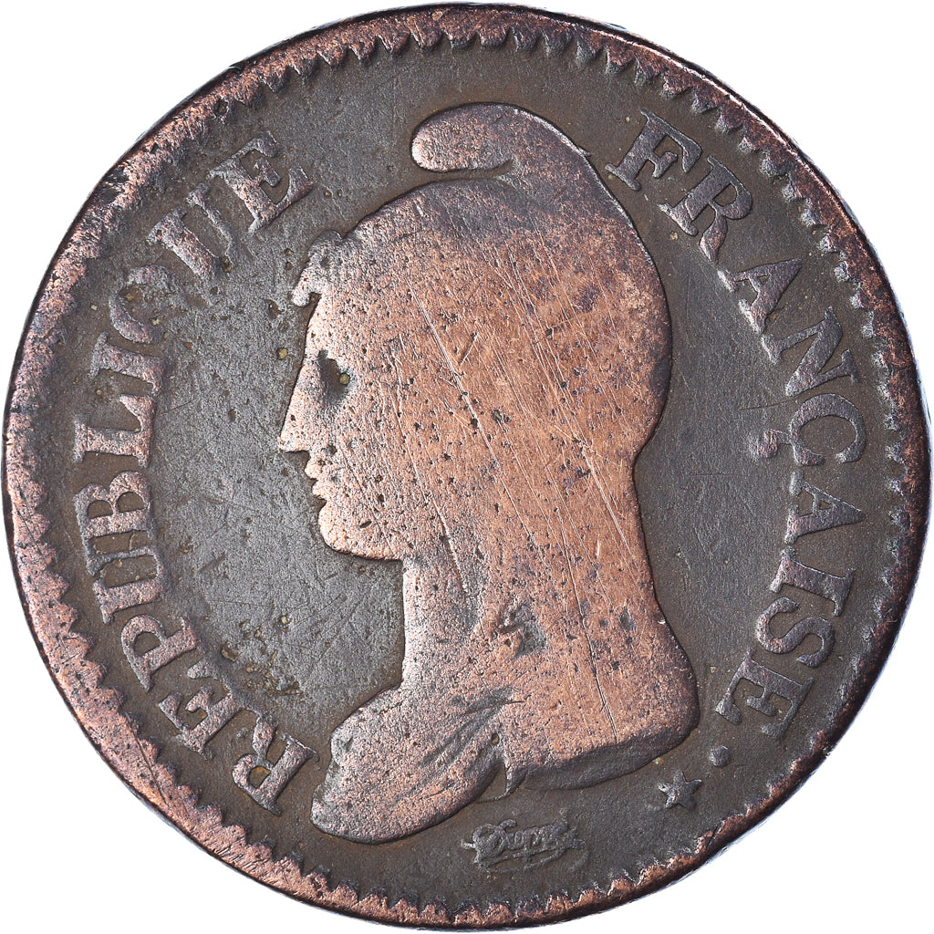 Frankrijk, Decime, Dupré, AN 7, Lille, Bronzen, FR