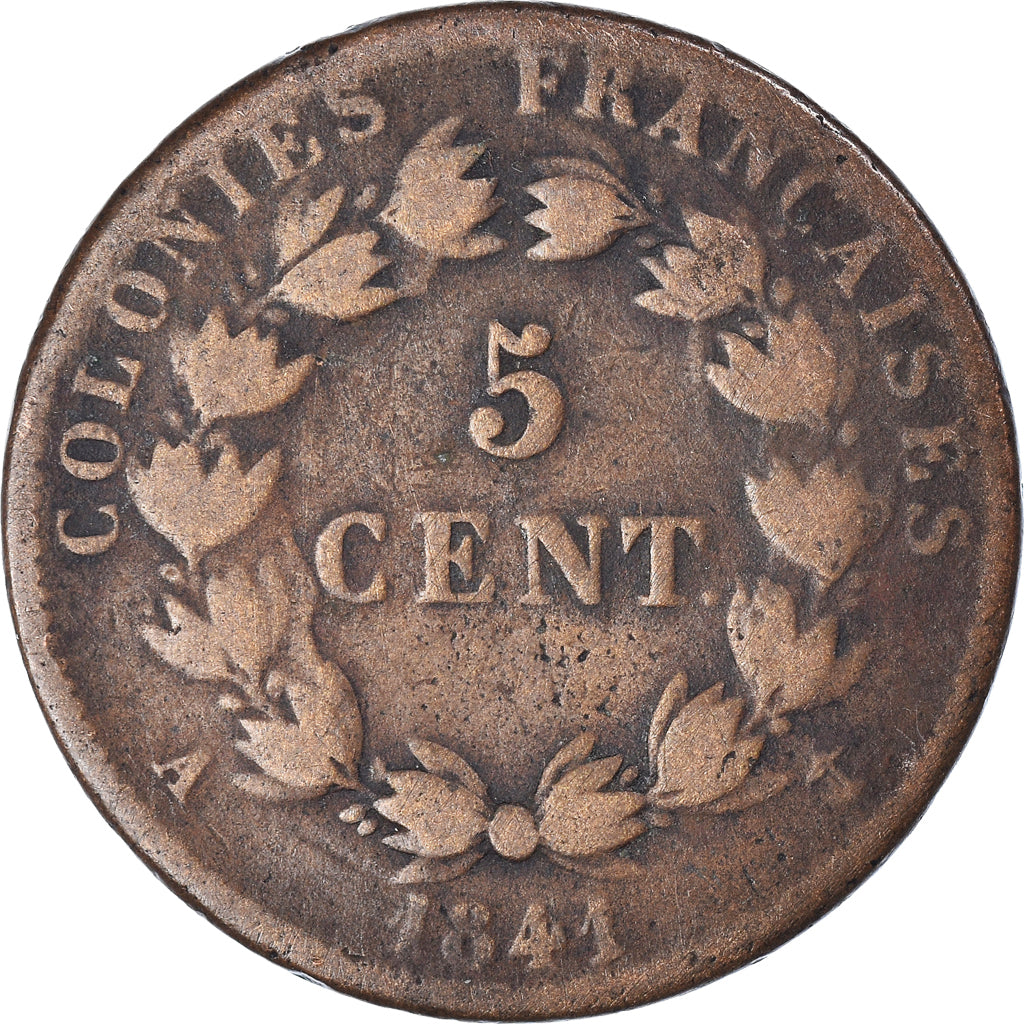 Münze, Französische Kolonien, Louis - Philippe, 5 Centimes, 1841, Paris, S+