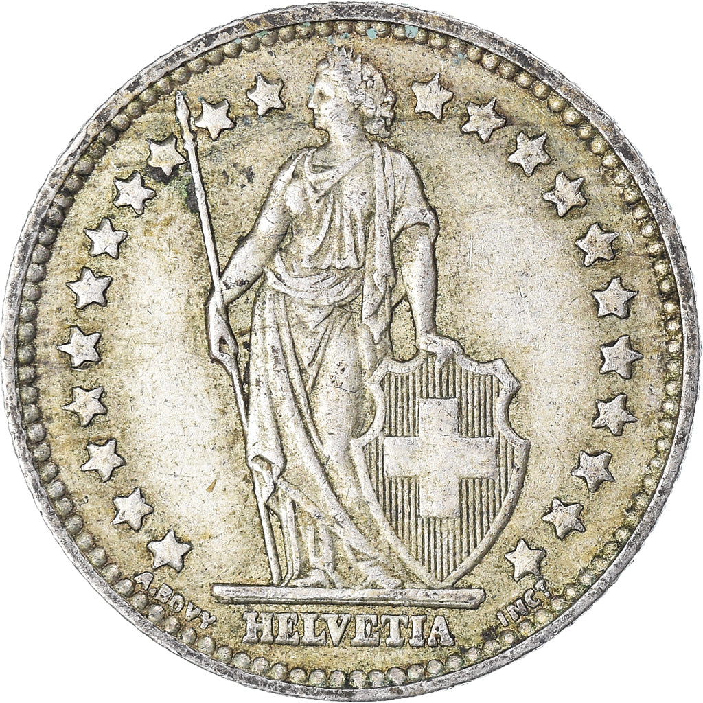 Moeda, Suíça, Franc, 1956, Bern, EF(40-45), Prata, KM:24