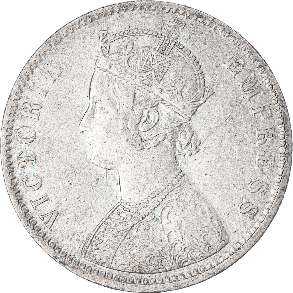Monnaie, Inde britannique, Victoria, Rupee, 1887, Calcutta, TTB, Argent, KM:492
