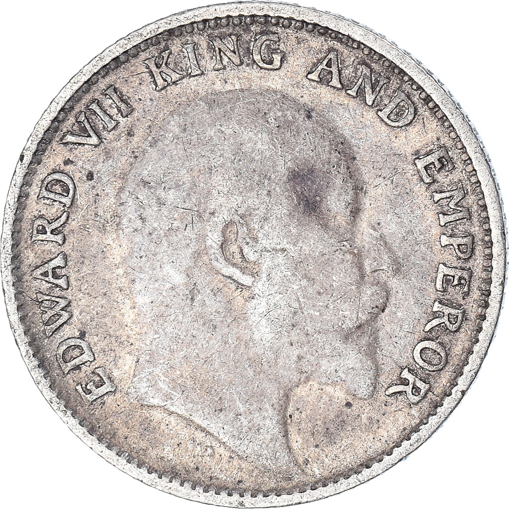 Moneta, INDIA - BRITANNICA, Edward VII, 1/4 Rupee, 1904, Calcutta, MB+, Argento