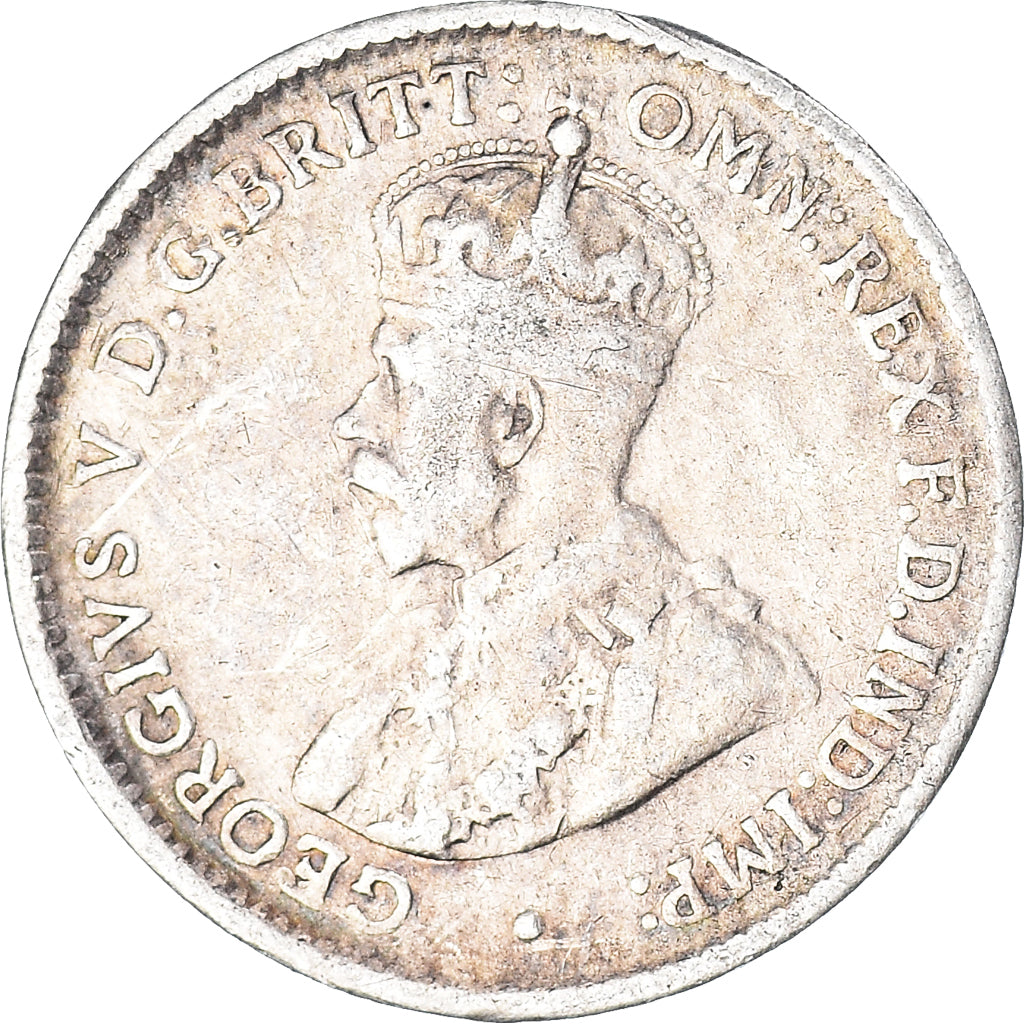 Coin, Australia, George V, Threepence, 1917, Melbourne, VF(30-35), Silver