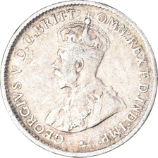 Coin, Australia, George V, Threepence, 1917, Melbourne, VF(30-35), Silver