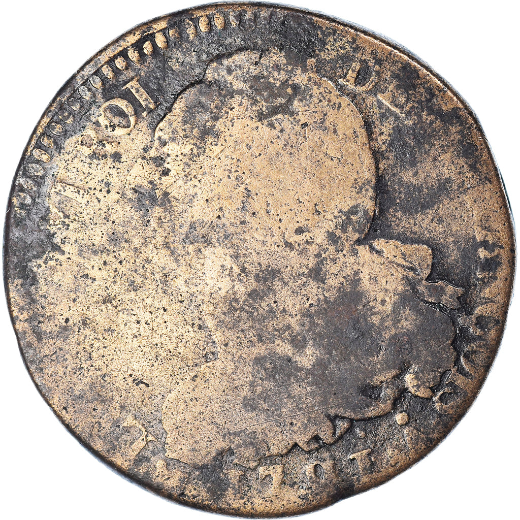 Coin, France, 2 sols françois, 2 Sols, 1791 / AN 3, Paris, F(12-15), Bronze
