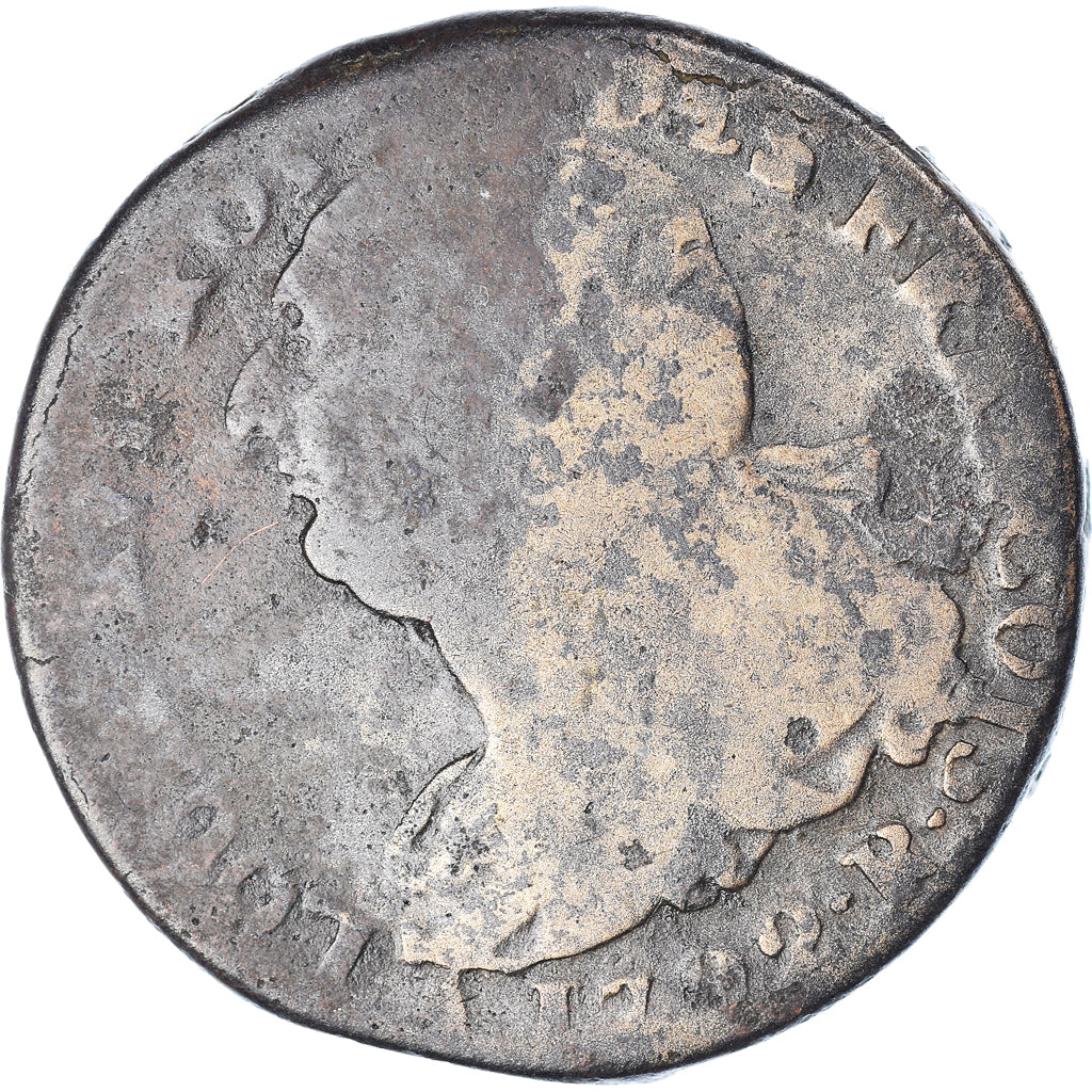 Coin, France, 2 sols françois, 2 Sols, 1792 / AN 4, Orléans, F(12-15), Bronze