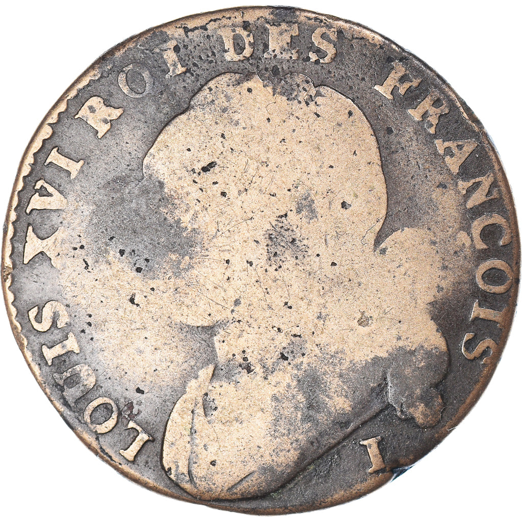 Coin, France, 12 deniers françois, 12 Deniers, 1792⸱4, Limoges, F(12-15)
