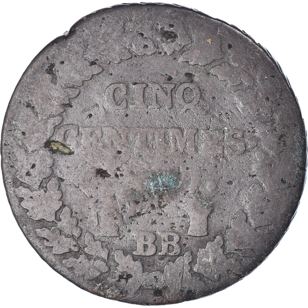 Moneta, Francja, Dupré, 5 Centimes, AN 7, Strasbourg, F(12-15), Brązowy