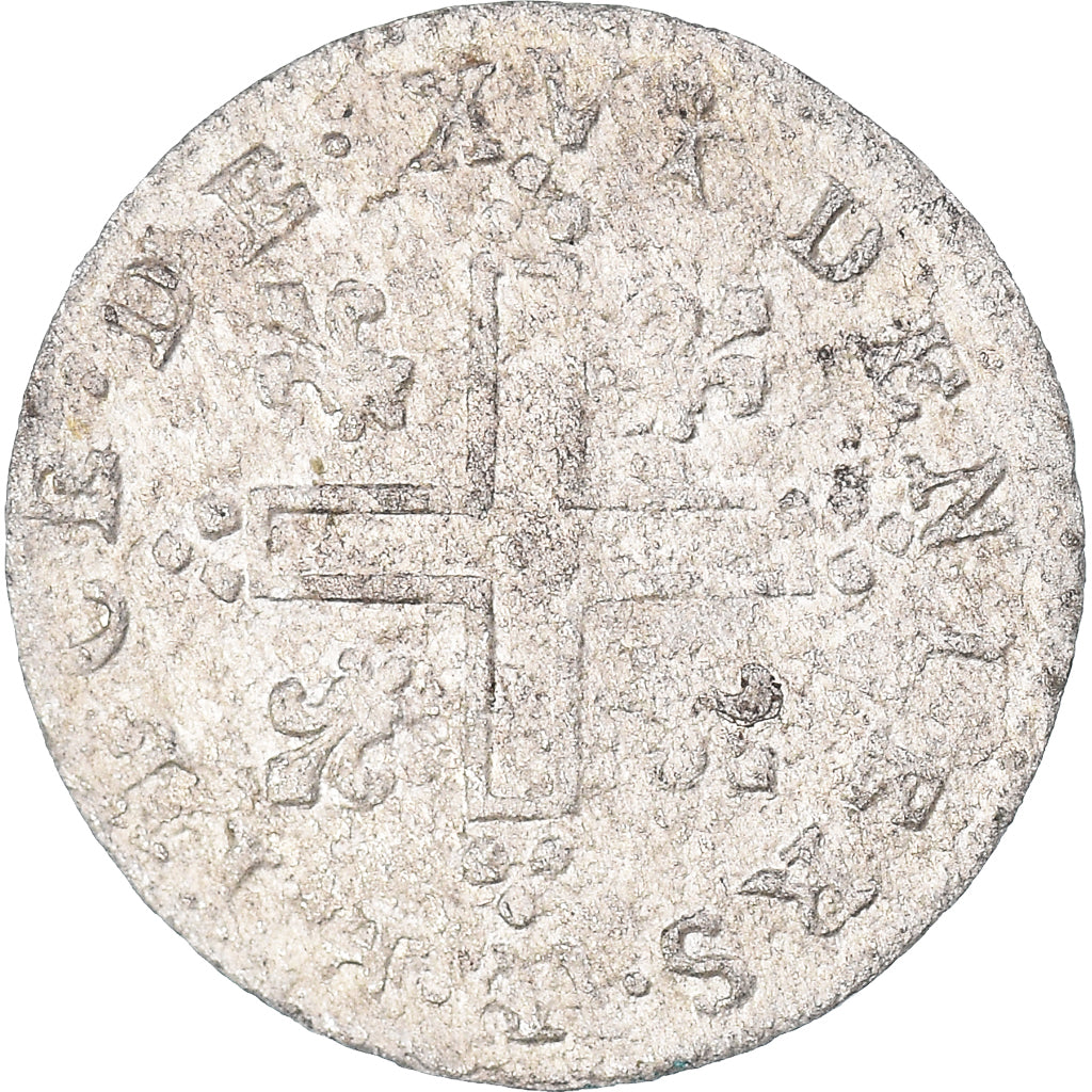 Moneta, Francia, Louis XIV, XV Deniers (pièce de), 15 Deniers, 1713, Metz, MB