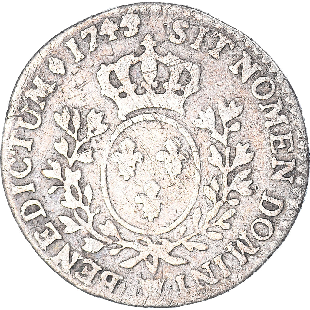 Moeda, França, Louis XV, 1/10 Écu au bandeau, 1744 ou 1745 ?, Lille