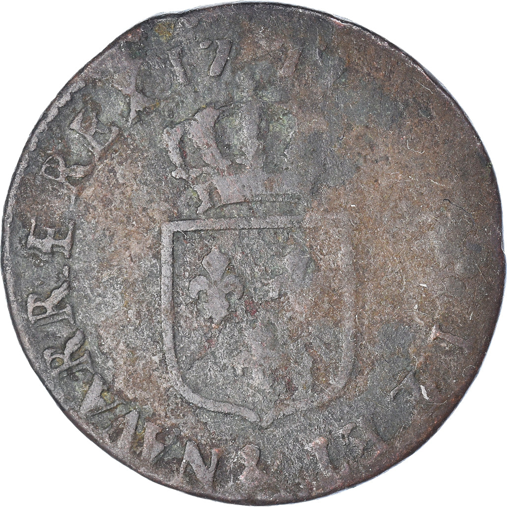 Monnaie, France, Louis XVI, 1/2 Sol ou 1/2 sou, 1/2 Sol, 1779, Aix, TB+, Cuivre