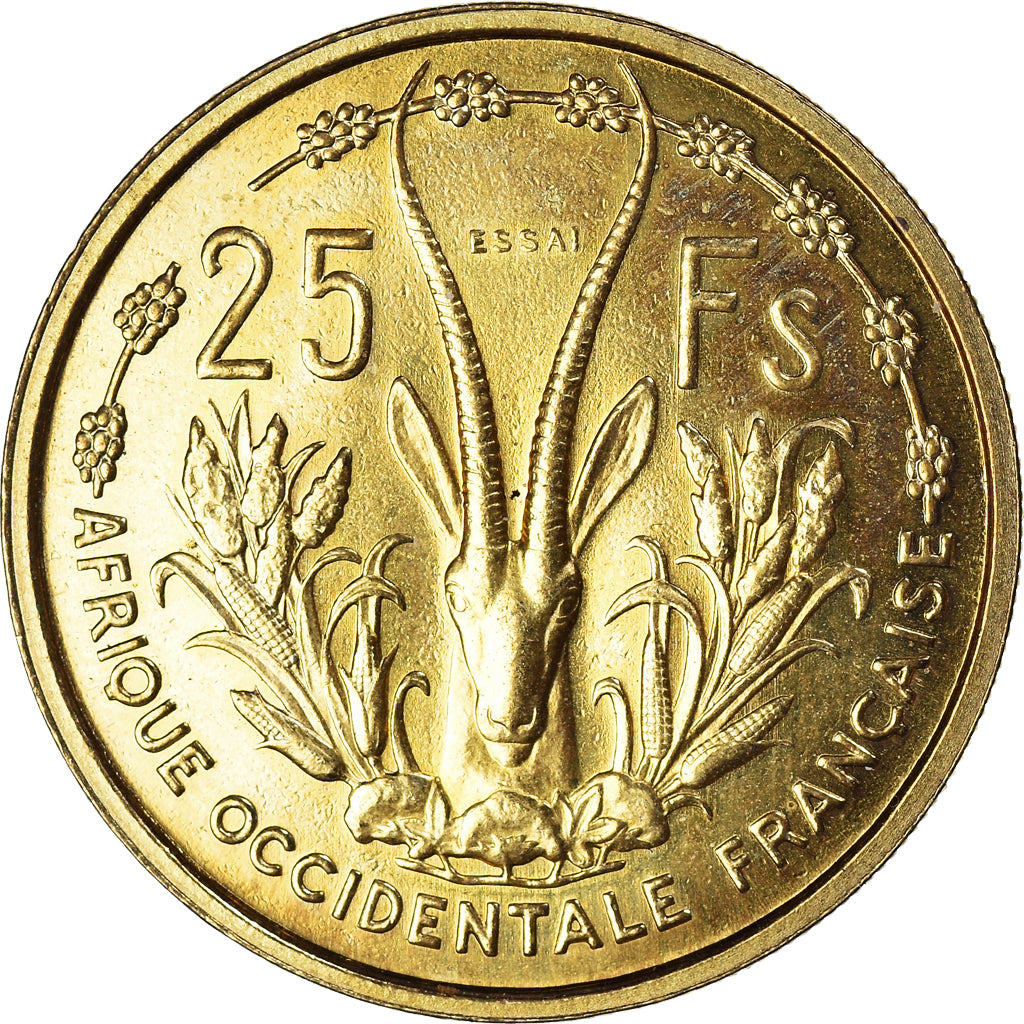 Moneta, Africa occidentale francese, 25 Francs, 1956, Paris, ESSAI, SPL