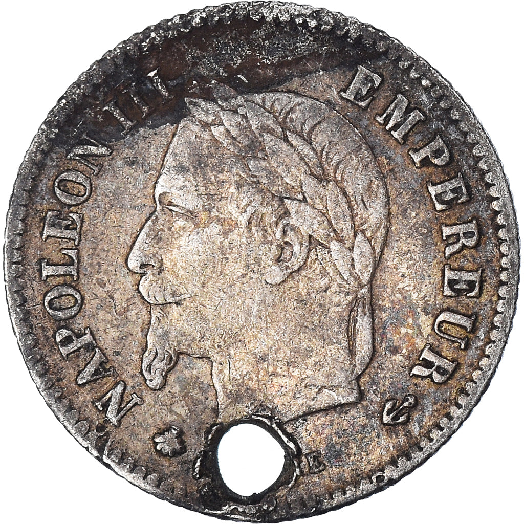 Coin, France, Napoleon III, Napoléon III, 20 Centimes, 1867, Paris, Holed