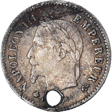 Coin, France, Napoleon III, Napoléon III, 20 Centimes, 1867, Paris, Holed