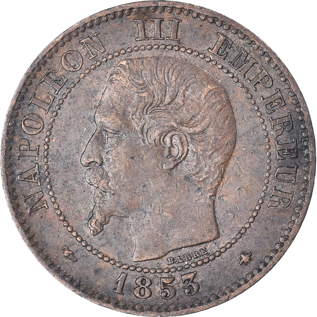 Moneta, Francja, Napoleon III, Napoléon III, 2 Centimes, 1853, Strasbourg