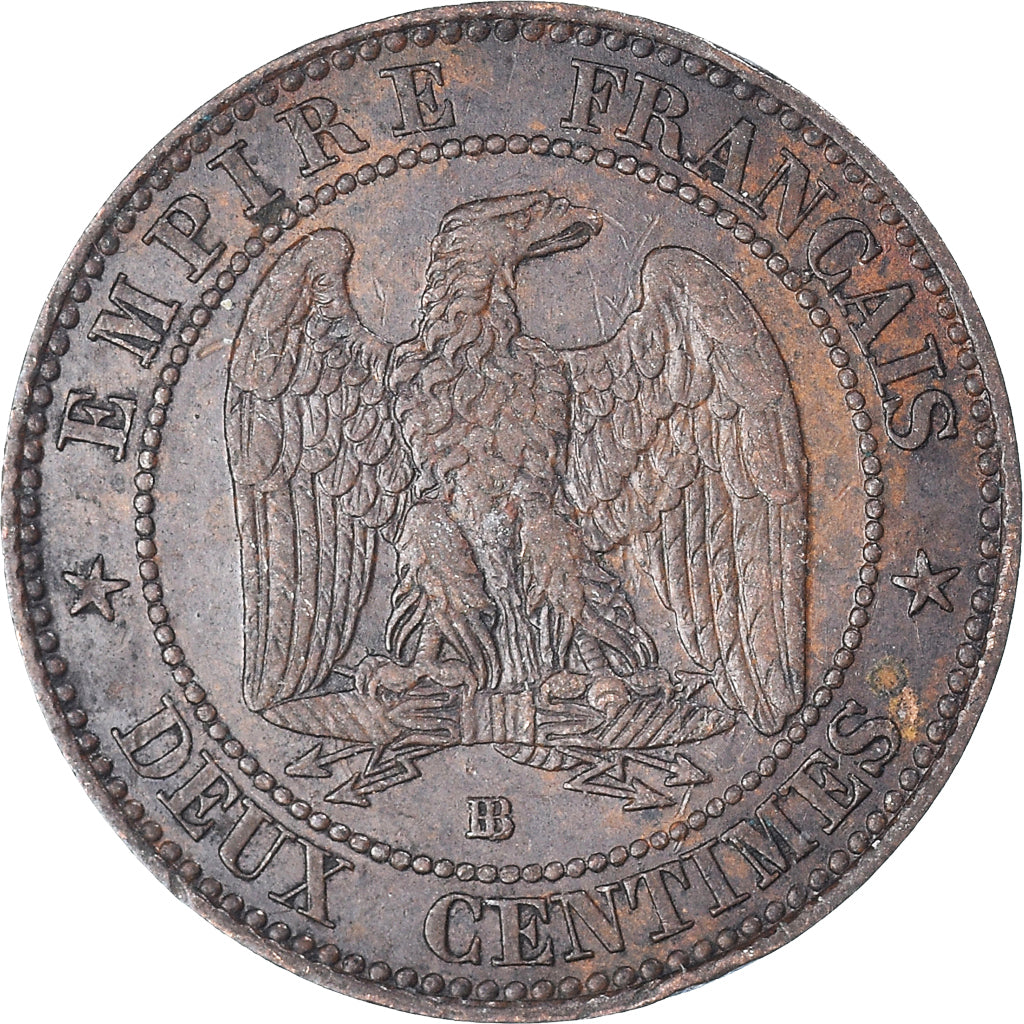 Moneta, Francja, Napoleon III, Napoléon III, 2 Centimes, 1853, Strasbourg