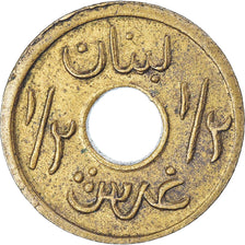 Coin, Lebanon, 1/2 Piastre, AU(50-53), Brass, KM:11
