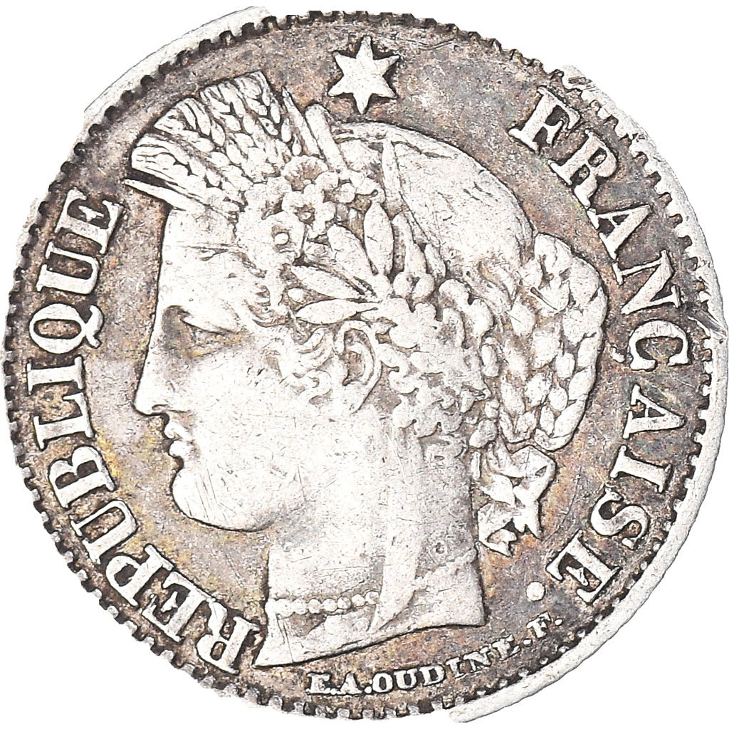 Moneta, Francia, Cérès, 20 Centimes, 1850, Paris, BB, Argento, KM:758.1