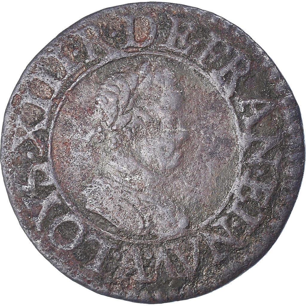 Monnaie, France, Louis XIII, Denier tournois, buste enfantin « petite