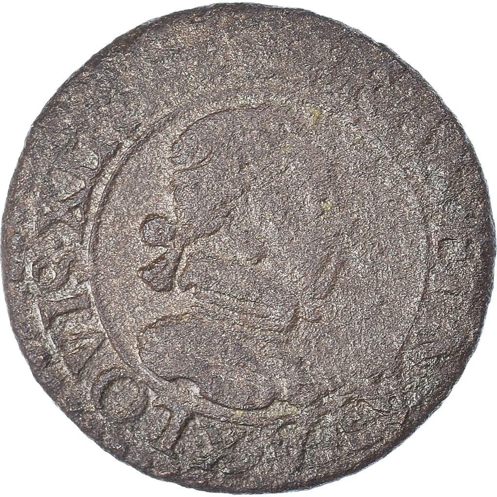 Munten, Frankrijk, Louis XIII, Double tournois, buste laurée et cuirassé