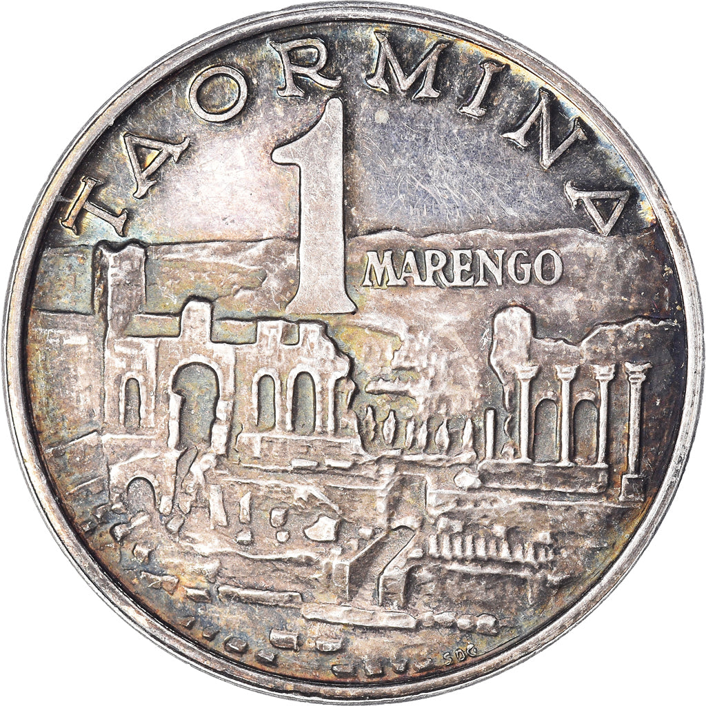 Italien, 1 marengo, Undated (1971), Taormina, VZ, Silber