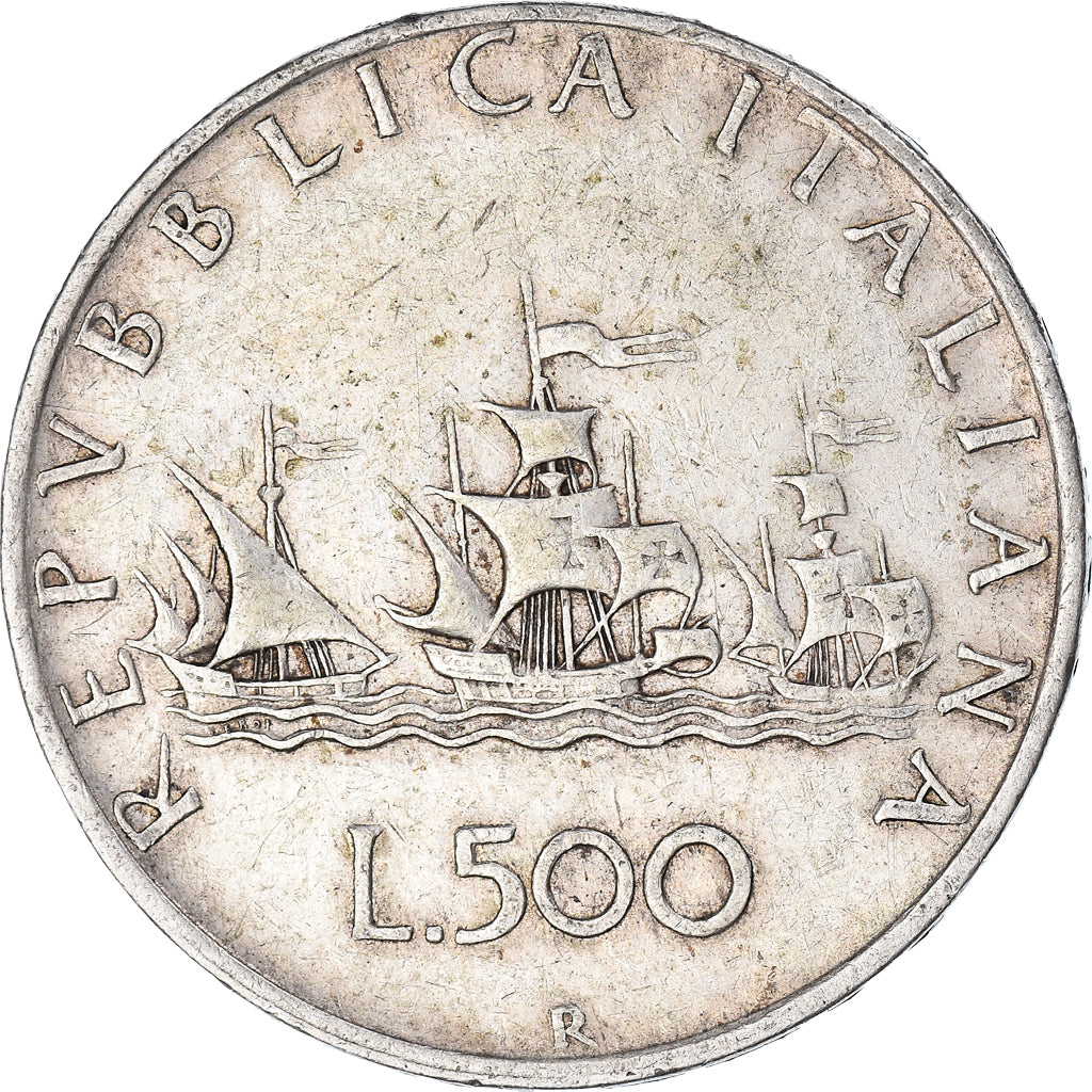 Coin, Italy, 500 Lire, 1959, Rome, EF(40-45), Silver, KM:98