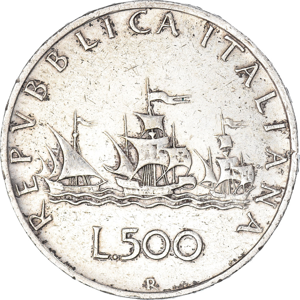 Coin, Italy, 500 Lire, 1960, Rome, EF(40-45), Silver, KM:98