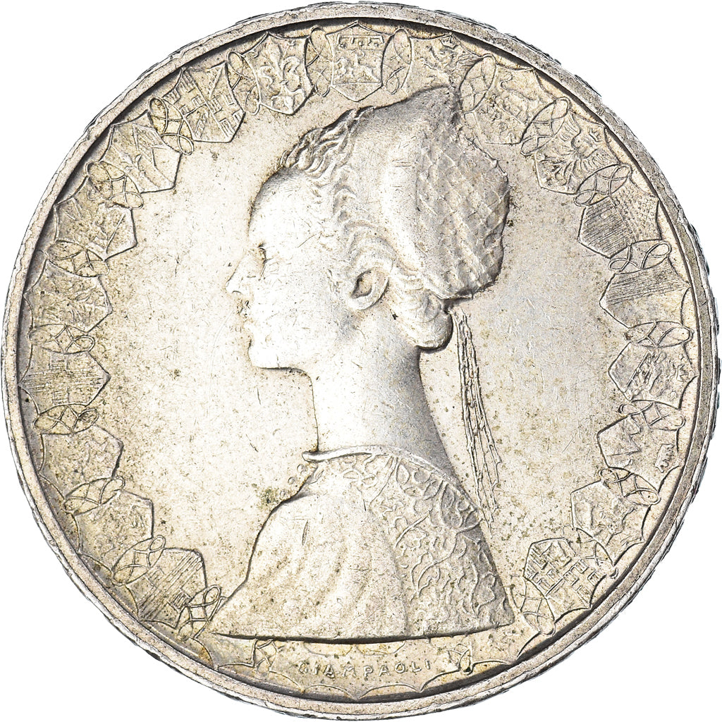 Coin, Italy, 500 Lire, 1966, Rome, EF(40-45), Silver, KM:98
