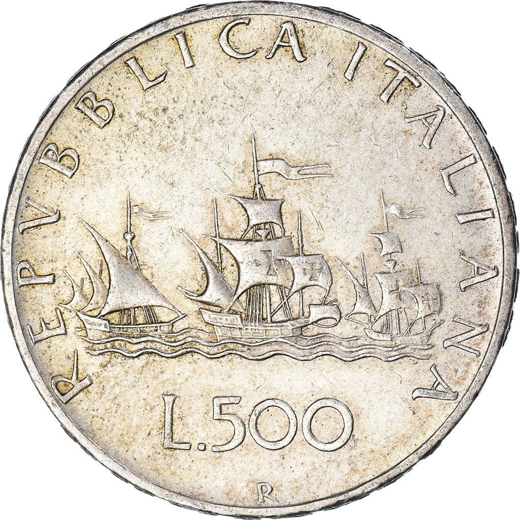 Coin, Italy, 500 Lire, 1966, Rome, EF(40-45), Silver, KM:98
