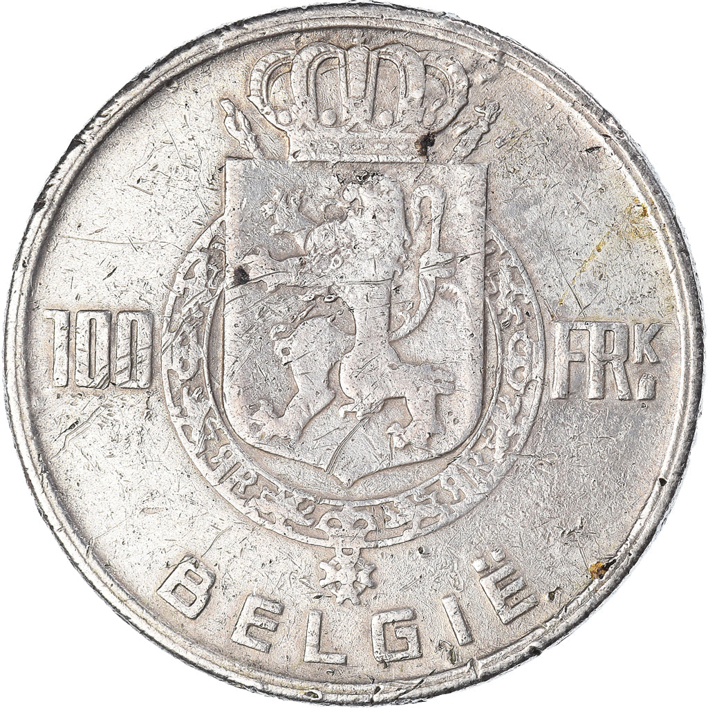 Monnaie, Belgique, 100 Francs, 100 Frank, 1951, Bruxelles, TB+, Argent, KM:139.1