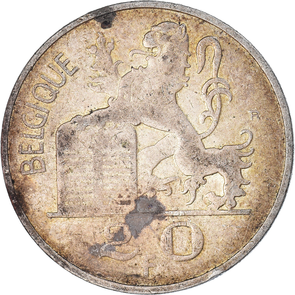 Coin, Belgium, 20 Francs, 20 Frank, 1949, Brussels, VF(30-35), Silver, KM:140.1