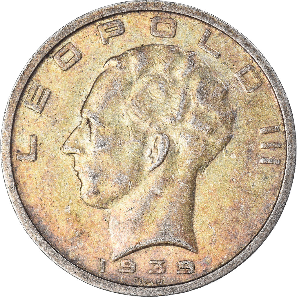 Coin, Belgium, Leopold III, 50 Francs, 50 Frank, 1939, Brussels, AU(50-53)