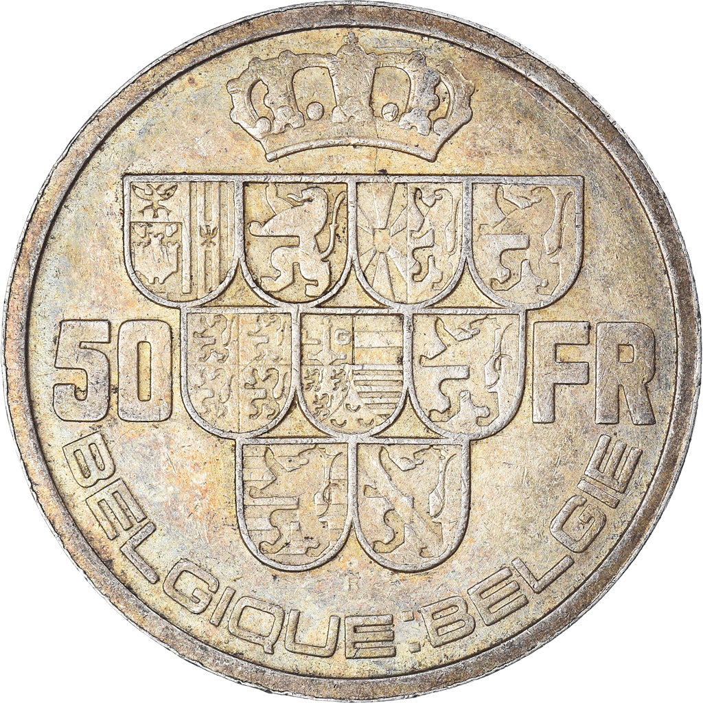 Coin, Belgium, Leopold III, 50 Francs, 50 Frank, 1939, Brussels, AU(50-53)