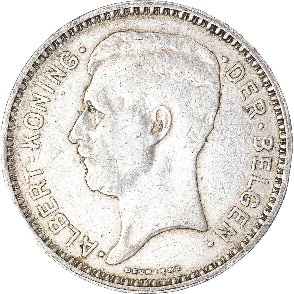 Coin, Belgium, Albert I, 20 Francs, 20 Frank, 1934, Brussels, EF(40-45), Silver