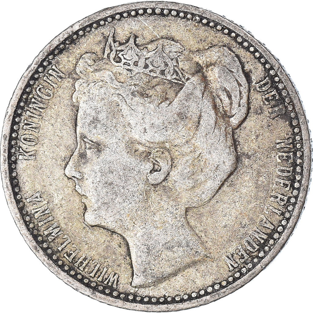 Coin, Netherlands, Wilhelmina I, 25 Cents, 1904, Utrecht, VF(30-35), Silver