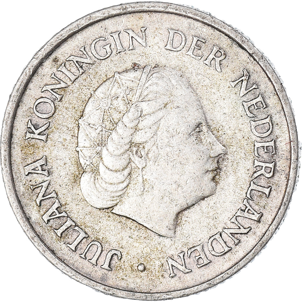 Munten, Nederlandse Antillen, Juliana, 1/4 Gulden, 1965, Utrecht, ZF, Zilver