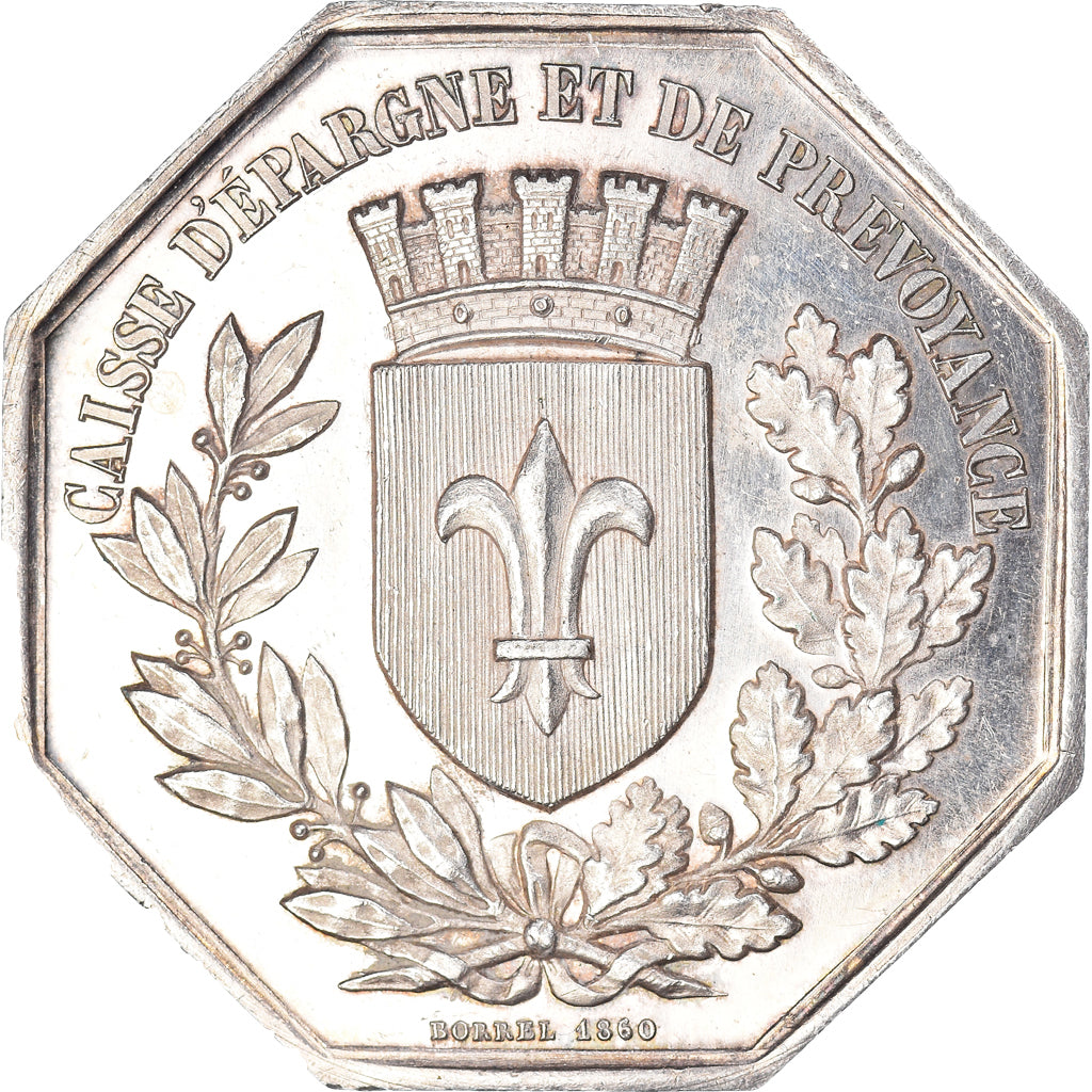 France, Token, Caisse d'épargne et de prévoyance de Lille, 1860, Borrel