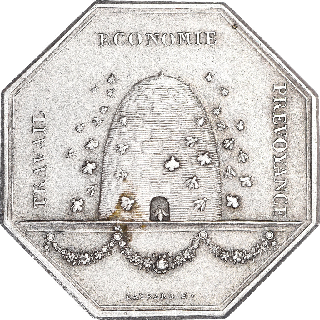 France, Token, caisse d'épargne de Senlis, Cayrard F., MS(60-62), Silver