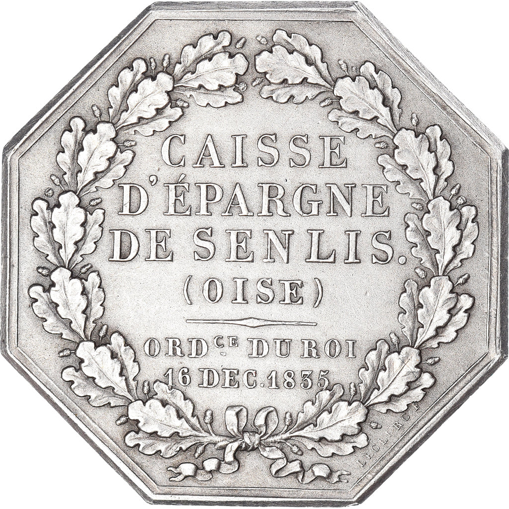 France, Token, caisse d'épargne de Senlis, Cayrard F., MS(60-62), Silver