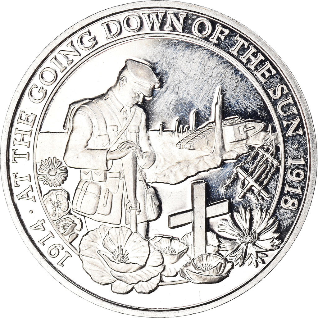 Coin, Gibraltar, Elizabeth II, Centenary-End of World War I, 1/2 Crown, 2018
