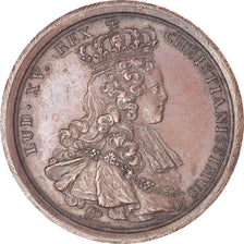 Francia, ficha, Louis XV, Sacre du roi, 1722, BB+, Bronzo